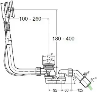 Bette B600-901 слив-перелив для ванны